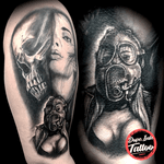 #tattooart #blackandgrey #skull #skulltattoo #gasmask #tattooartist 