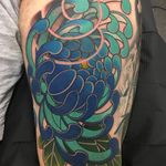 Tattoo by Steve H Morante #SteveHMorante #tattoodoambassador #Japanese #Japanesetattoo #Irezumi #flower #floral #chrysanthemum #color