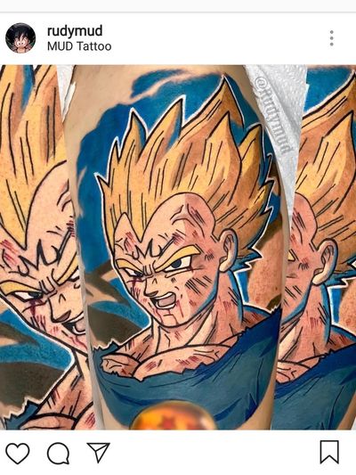 Dragon Ball: Tatuagem de Majin Vegeta é o poder em forma de arte