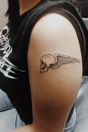 This cool tattoo is from a band not hell’s angels lol 
