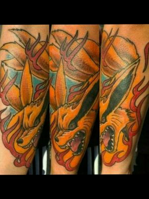 Kurama naruto anime tattoo