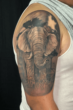Elephante! Love doing animals. Black and grey all day! Now booking feb 2019. Email or message me 🤙🏽