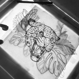 When I saw the pictures that @brookimage took, I got trully impressed by The moment captured in it. The jaguar’s expression lines forms into a natural drawing by itself!!!Thank you Herbert, for the inspiration. When I saw it, I felt the urge to draw! #jaguar #jaguartattoo #tattoo #onça