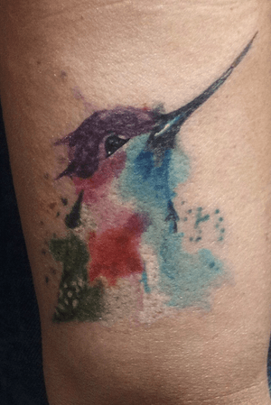Watercolor hummingbird