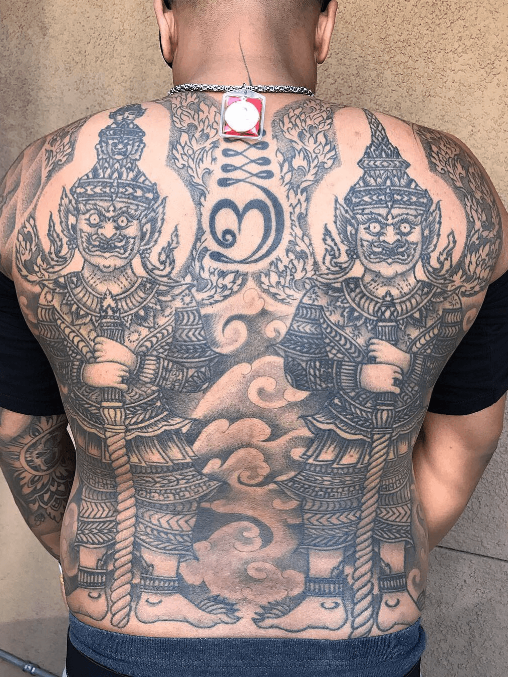 japanese temple guardian tattoo