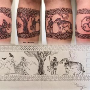 tattoo design and tattoo, brown ink