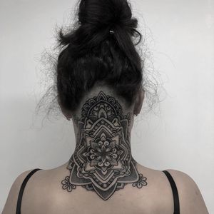 Tattoo by Heidi Furey #HeidiFurey #geometrictattoos #geometric #sacredgeometry #linework #fineline #tribal #dotwork #mandala