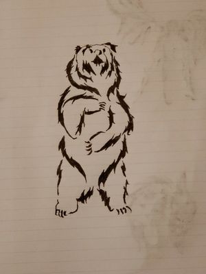 Concept drawing #bear #tribal #concept 