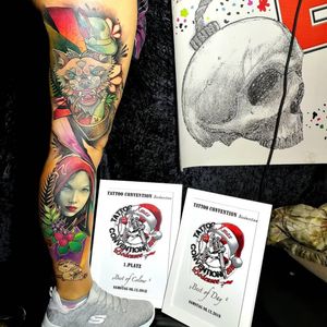 Xmass Bodensee tattoo convention 2018, colaboration with @Rasg_tattoo1. Best of color1. Best of day1. Best of show 