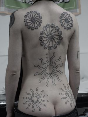 Tattoo by Nico Jacoby #NicoJacoby #Nicobone #geometrictattoos #geometric #sacredgeometry #linework #spiral #star