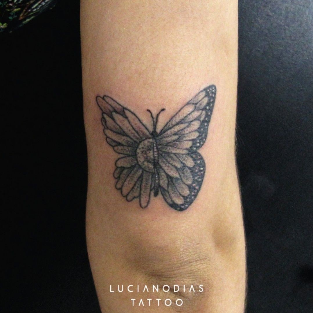 fine line half butterfly tattoo designsTikTok Search