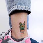 Tattoo by Hakan Adik #HakanAdik #cactustattoos #cactus #desert #plant #nature #illustrative #color