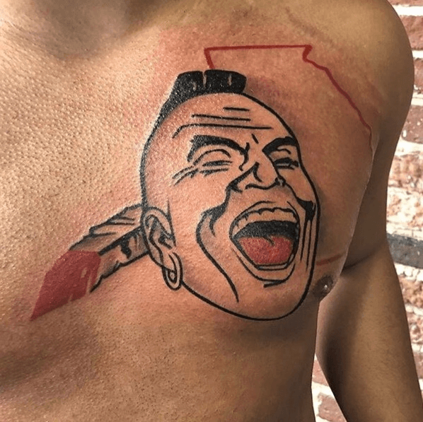 atlanta braves indian tattoo