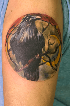 Raven Painting on One of my friends Arm