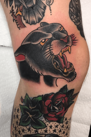 Panther done by Frank! #philadelphia #panther #traditional #americana #boldwillhold #color 