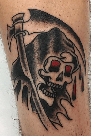 Reaper done by Fred! #philadelphia #reaper #blood #traditional #americana #color 