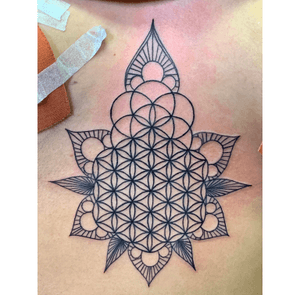 Custom sternum Seed of Life and Flower of Life