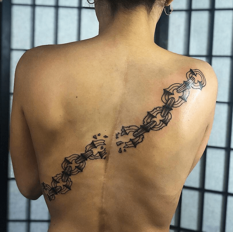 Broken Chain Tattoo Set Vector EPS SVG  OnlyGFXcom