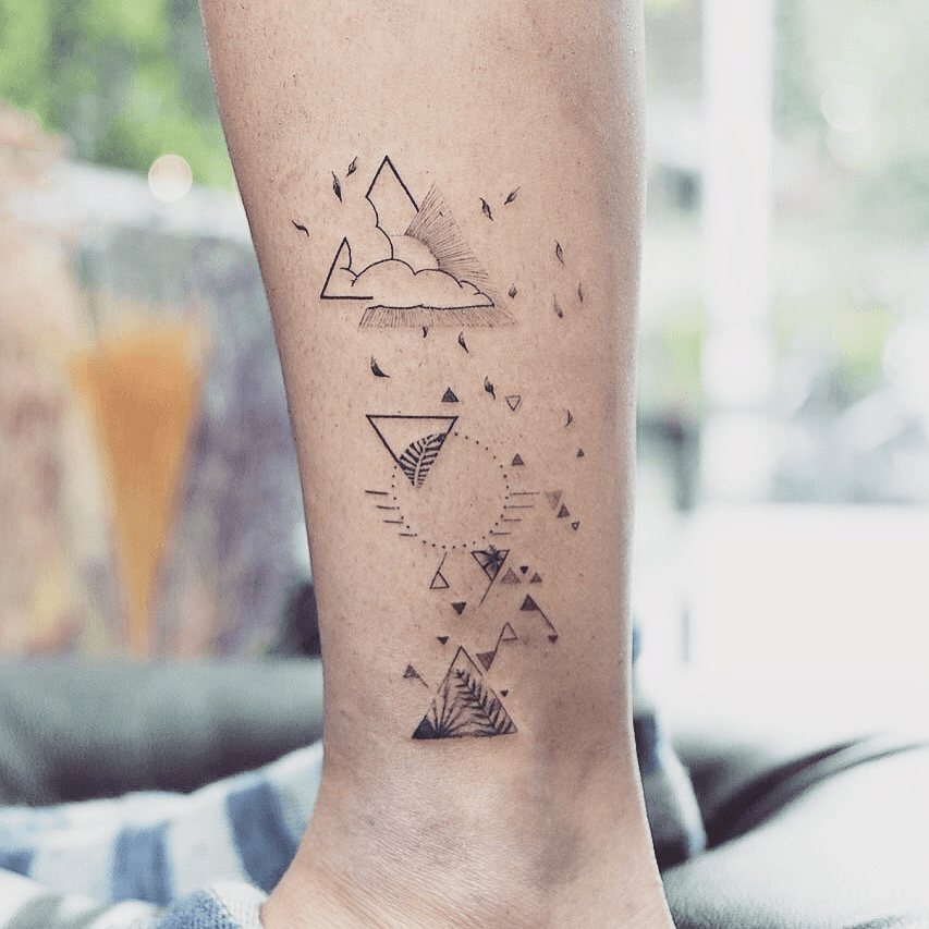 Set Of Tattoo In Minimalism Thin Line Shapes Collection Of Space And Nature  Symbols Royalty Free SVG Cliparts Vectors And Stock Illustration Image  150378968