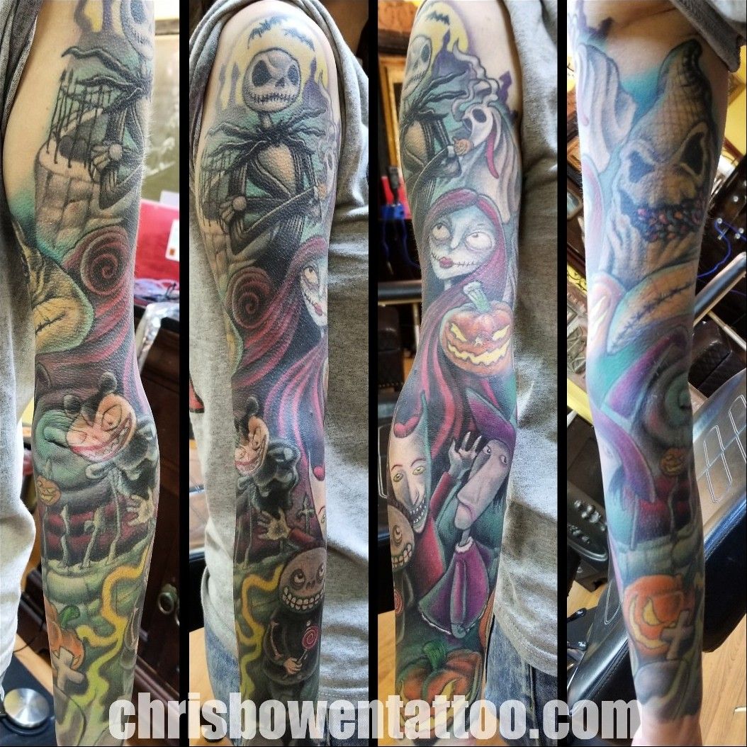 Venetian Tattoo Gathering  Tattoos  Body Part Arm Sleeve  Nightmare  before christmas tattoo