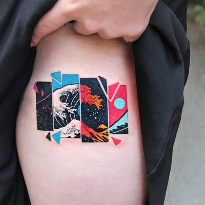 Tattoo by Sang Jin aka Polyc sj #Sangjin #Polycsj #hokusaisgreatwavetattoo #hokusaitattoo #greatwavetattoo #wavetattoo #Japanese #ukiyoe #ukiyoeprint #ocean #greatwaveoffkanagawa