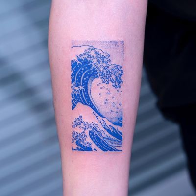 Tattoo by Oozy #Oozy #hokusaisgreatwavetattoo #hokusaitattoo #greatwavetattoo #wavetattoo #Japanese #ukiyoe #ukiyoeprint #ocean #greatwaveoffkanagawa
