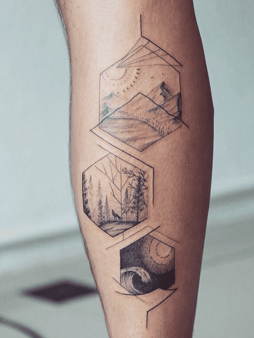 Geometric Nature Tattoos A Visual Guide