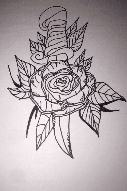 #drawing #sketch #newartstyle #rose #knife ... Contact for private drawings.