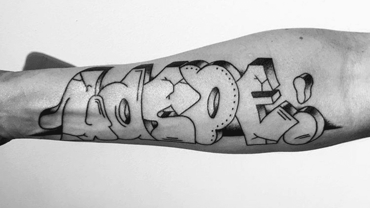 Arm Lettering Murals Fonts Tattoo by Robert Witczuk