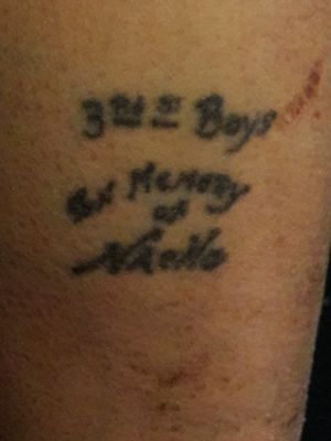 3rd st Boyz Tat ( messed up on the Boys part, It should be Boyz) I got for somebody that I and my Aunt's Family consider me and them Family. 