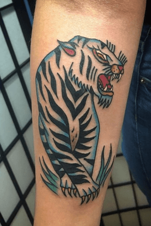 Tiger on the forearm. New York City. Winter 2018. 