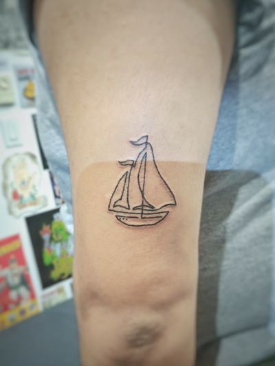 Hail sailors! ⛵ #boat #voilier #sailor #oneline #linework #lineart #bateau