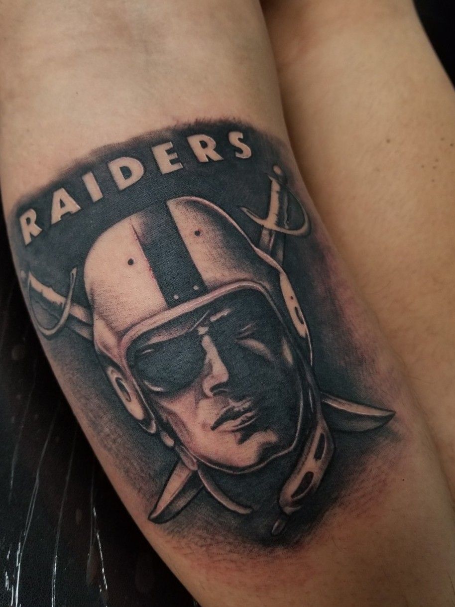 40 Oakland Raiders Tattoos For Men  Football Ink Design Ideas  Raiders  tattoos Tattoos for guys Oakland raiders logo