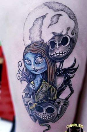 Jack and Sally from nightmare before Christmas 