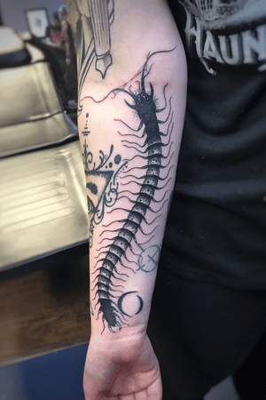 Centipede Tattoo on my lovely wife
