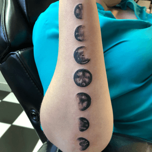 Moon cycle tattoo by ghost