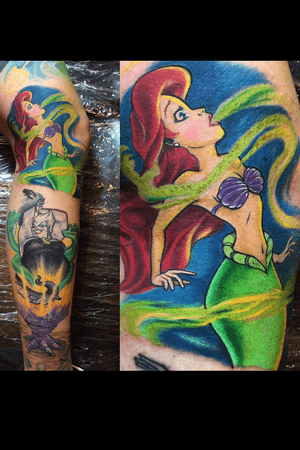 The little mermaid and ursela leg sleeve 