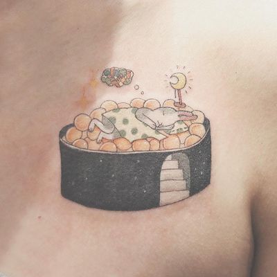 Tattoo by H1dy Huang #H1dyHuang #sushitattoos #sushitattoo #sushi #Japanese #foodtattoo #food #fish #seafood