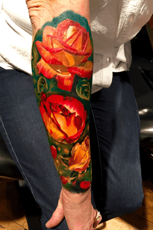 Realistic Roses tattoo 
