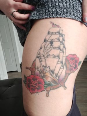 My favorite tattoo of a Pirates Ship 