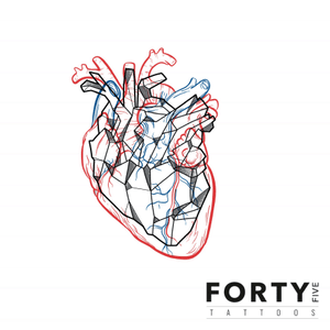3D anyone - Geometric heart meet anatomical glory - now available for tattooing 