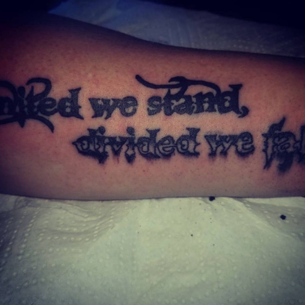 Tattoo uploaded by Ian Francis Honorat • Untied we stand divided we fall •  Tattoodo