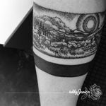 Mountain arm band tattoo