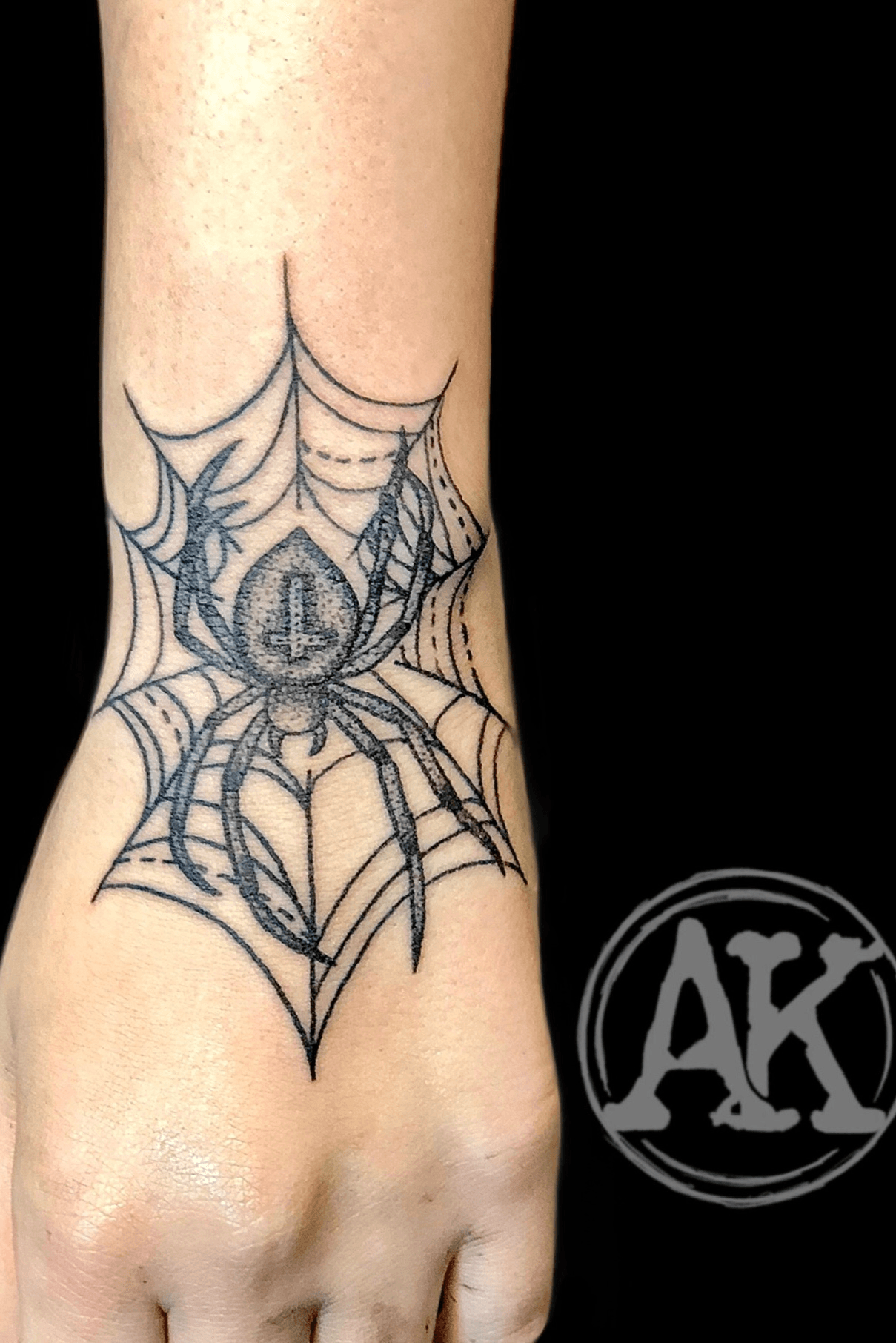 8 Solid Spider Web Hand Tattoos  Tattoodo