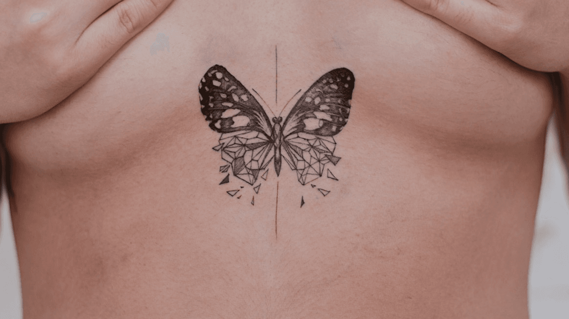 Update more than 79 butterfly tattoo under breast super hot  thtantai2
