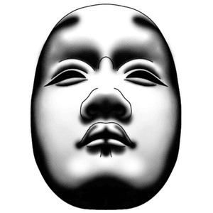Noh mask #nohmask #noh #mask #japanese #japanesetattoo #blackwork #blackworktattoo #tattoo #tattoodesign #design 
