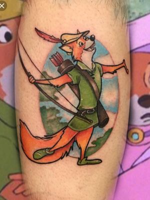 #Disney #RibonHood #Robin #AmandaCervio Tattoo artist is Amanda Cervio
