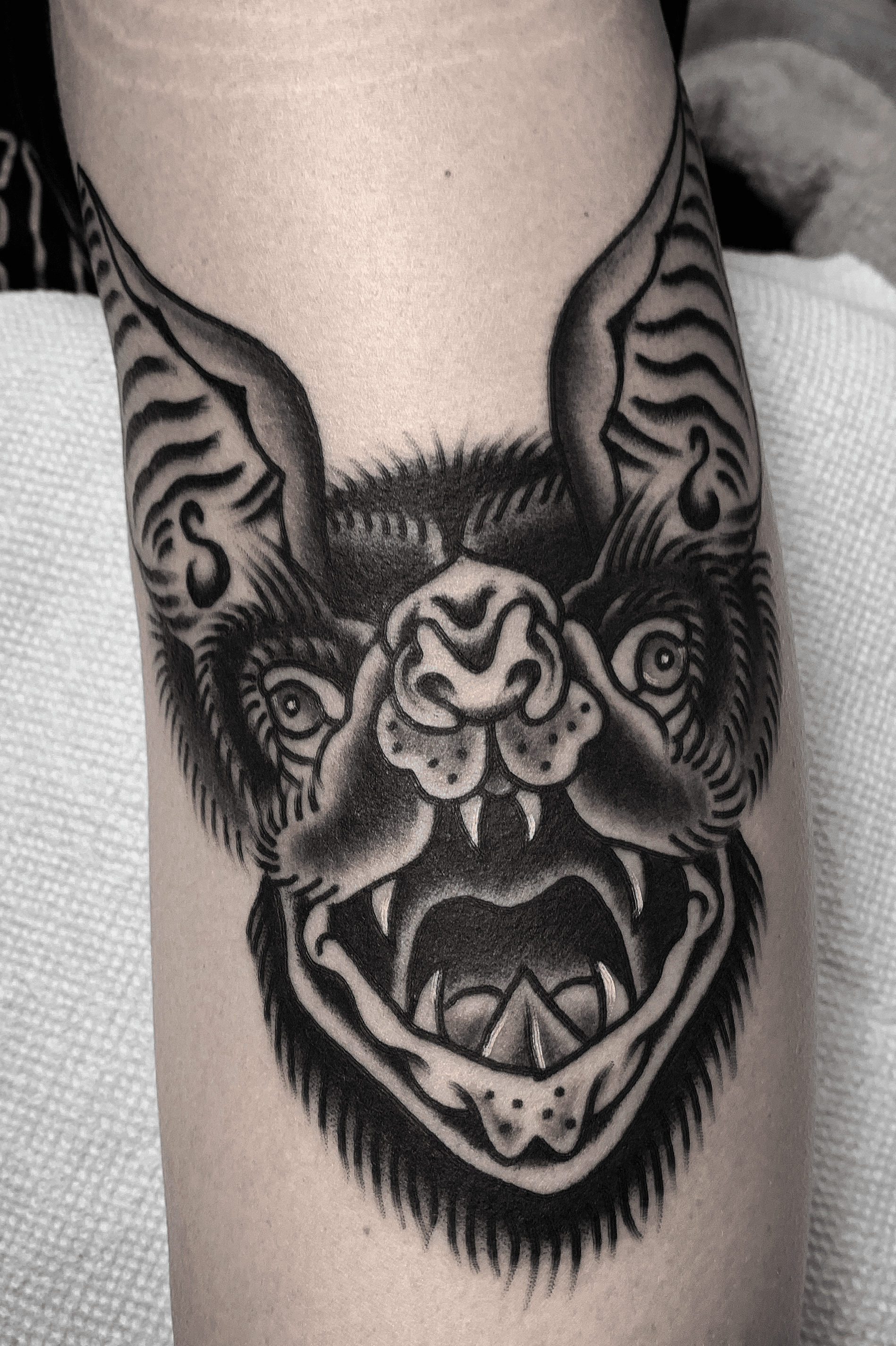 Bat head by Thai  Sacred Rites Tattoo in Port Charlotte FL  rtattoos