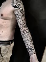 Freehand Polynesian Marquesan Tattoo 