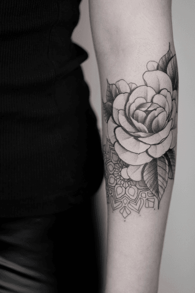 Tender flower tattoo #flower #mandala 